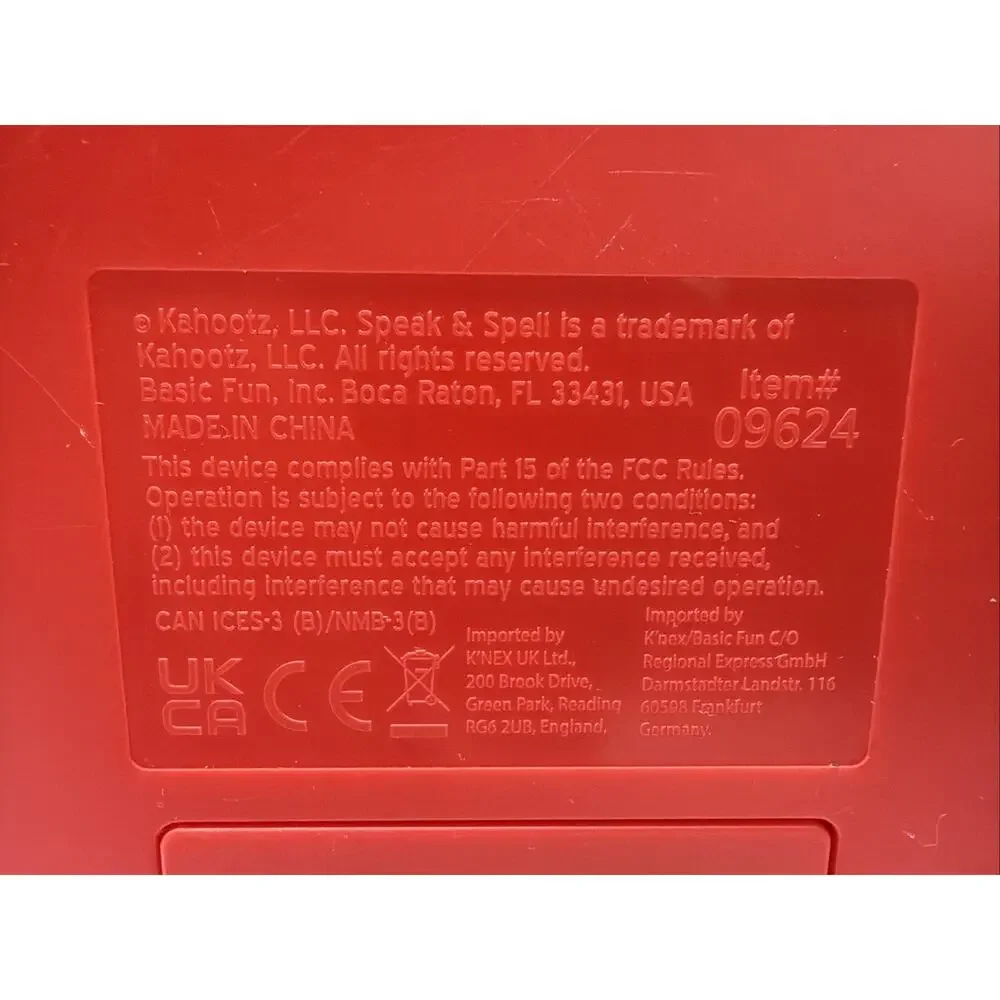 Speak And Spell Kahootz Classic Learning Model #09624 Tested Very Clean Retro